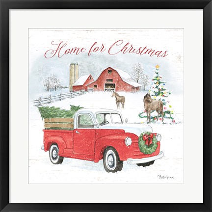 Framed Farmhouse Holidays VII Print