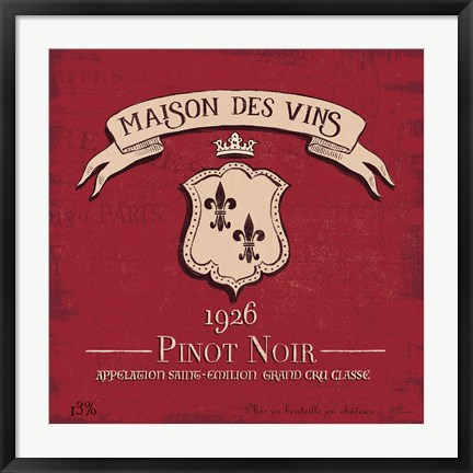 Framed Wine Tasting VII Print