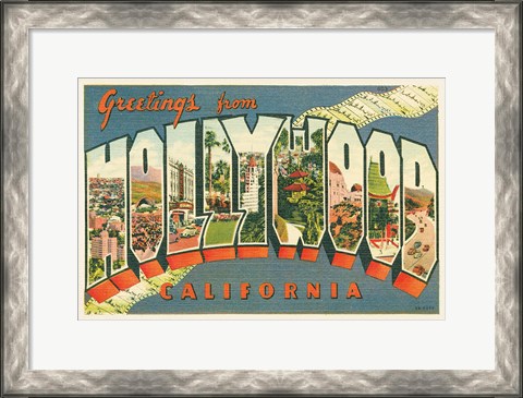 Framed Greetings from Hollywood v2 Print
