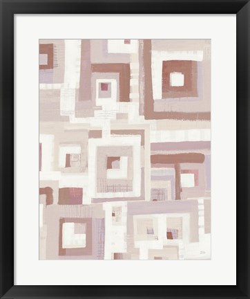 Framed Harbor Windows VIII Blush Print