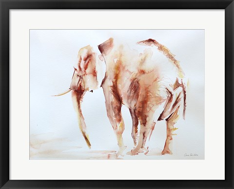 Framed Lone Elephant Print