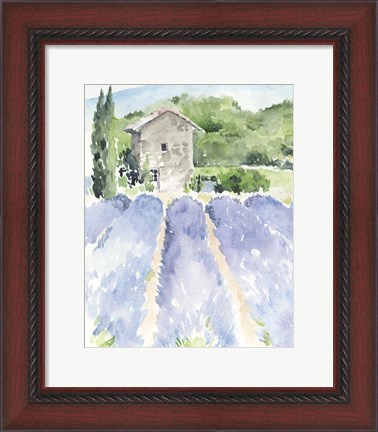 Framed Lavender Fields I Print