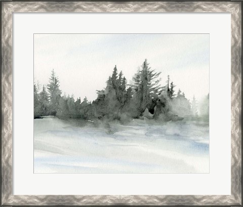 Framed Evergreens in the Distance II Print