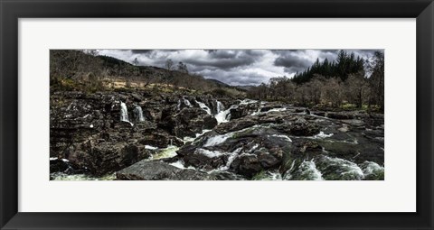 Framed Glen Etive Waterfall Panorama Print