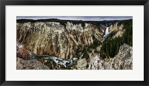 Framed Lower Canyon Yellowstone Print