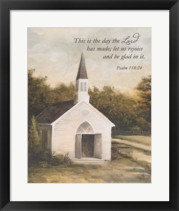 Framed Let Us Rejoice Church Print