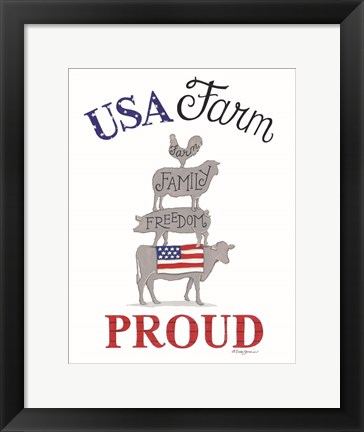 Framed USA Farm Proud Print