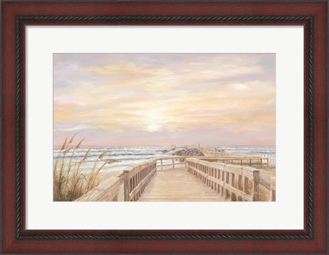 Framed Ponce Inlet Jetty Sunrise Print