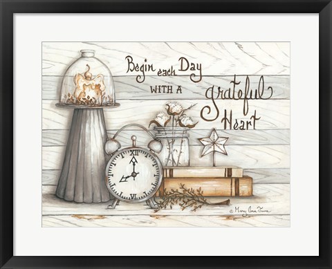 Framed Grateful Heart Print