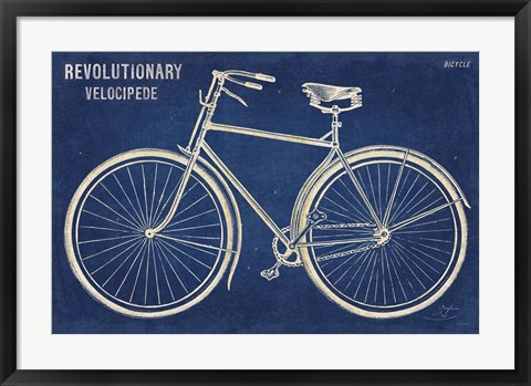 Framed Blueprint Bicycle Print