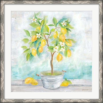 Framed Country Lemon Tree Print
