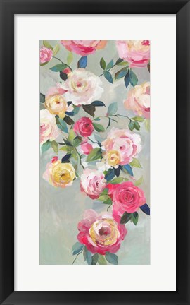 Framed Cascade of Roses III Print