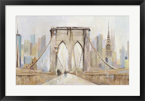 Framed Brooklyn Bridge Walkway Print