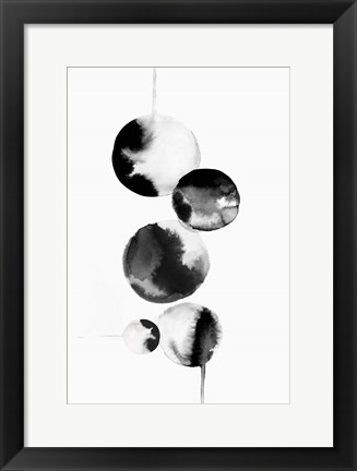 Framed Dripping Bubbles I Print