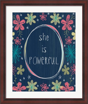 Framed She is Powerful Print
