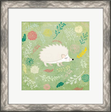 Framed Woodland Hedgehog Print