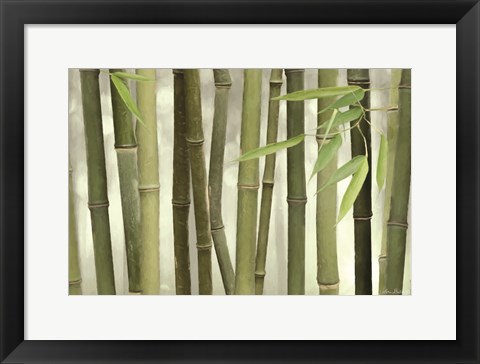 Framed Backlit Bamboo I Print