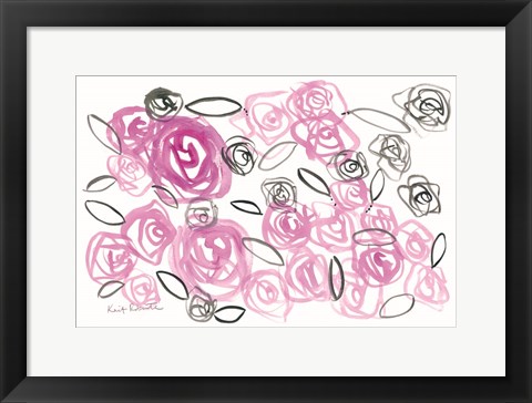 Framed Reflections in Roses Print