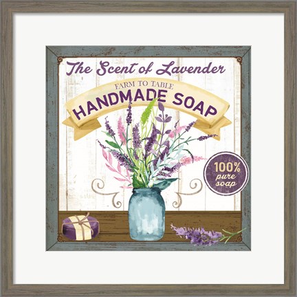 Framed Farm to Table Handmade Soap Print