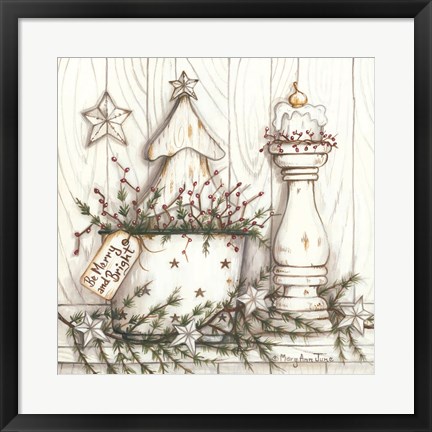 Framed Be Merry and Bright Print