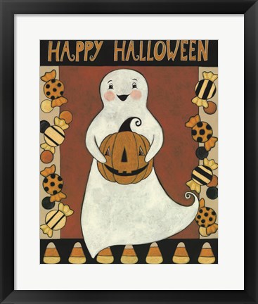 Framed Ghosts with Treats Print
