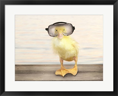 Framed Diving Duck Print