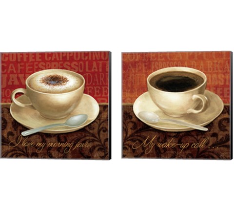 Coffee Talk 2 Piece Canvas Print Set by Daphne Brissonnet