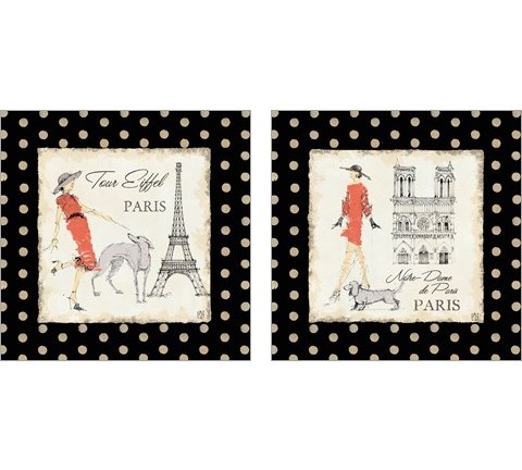 Ladies in Paris 2 Piece Art Print Set by Avery Tillmon