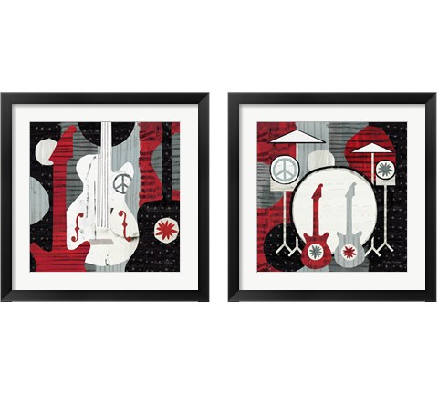 Rock 'n Roll Music 2 Piece Framed Art Print Set by Michael Mullan