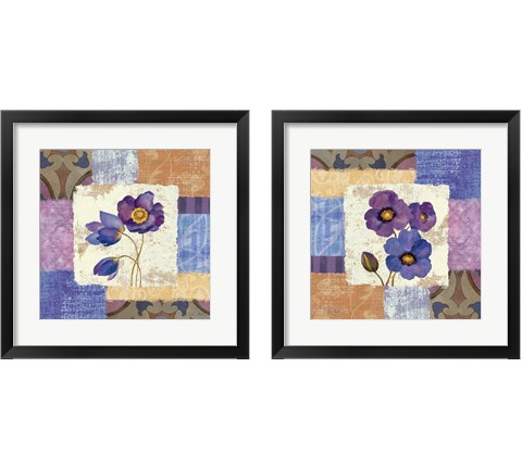 Tiled Poppies 2 Piece Framed Art Print Set by Silvia Vassileva