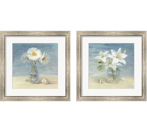 Flowers and Shells 2 Piece Framed Art Print Set by Danhui Nai