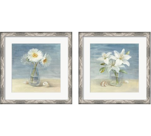 Flowers and Shells 2 Piece Framed Art Print Set by Danhui Nai