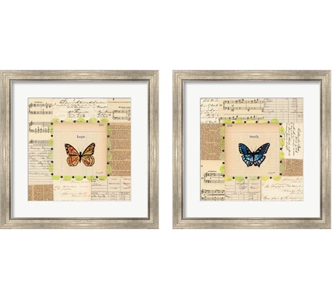 Truth & Hope Butterfly 2 Piece Framed Art Print Set by Courtney Prahl