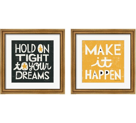 Bright Motivational 2 Piece Framed Art Print Set by Michael Mullan