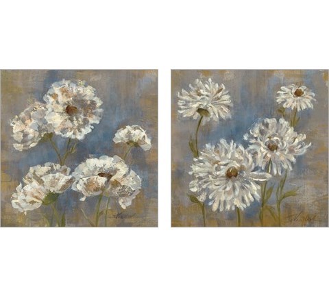 Flowers in Morning Dew 2 Piece Art Print Set by Silvia Vassileva