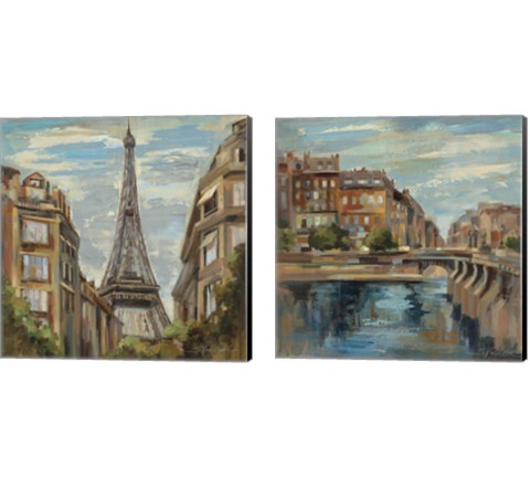 A Moment in Paris 2 Piece Canvas Print Set by Silvia Vassileva