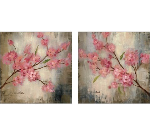 Cherry Blossom 2 Piece Art Print Set by Silvia Vassileva