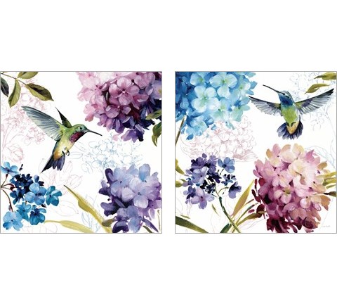 Spring Nectar Square 2 Piece Art Print Set by Lisa Audit