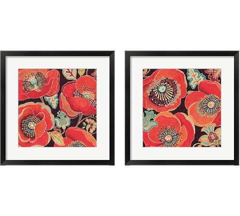 Moroccan Red 2 Piece Framed Art Print Set by Daphne Brissonnet