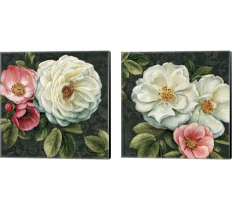 Floral Damask 2 Piece Canvas Print Set by Lisa Audit