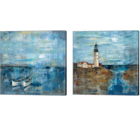 Blue Nautical 2 Piece Canvas Print Set by Silvia Vassileva