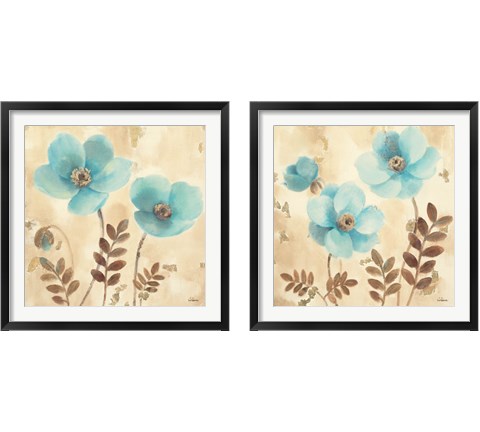 Blue Poppies 2 Piece Framed Art Print Set by Albena Hristova