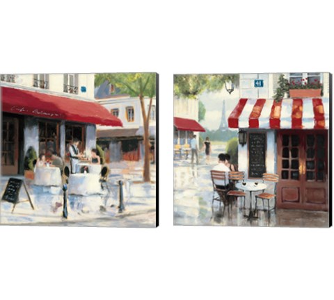 Relaxing at the Cafe 2 Piece Canvas Print Set by James Wiens