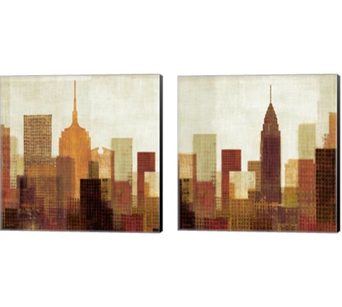 Summer in the City 2 Piece Canvas Print Set by Michael Mullan