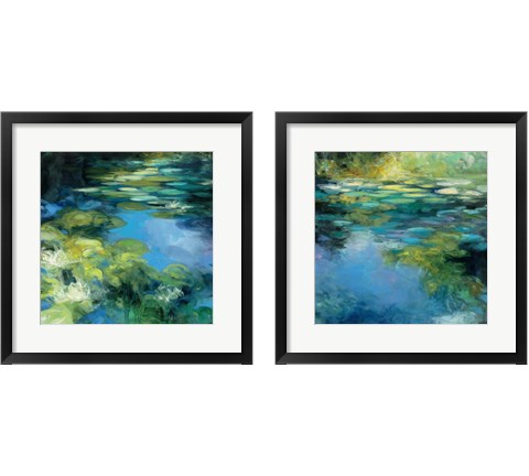 Water Lilies 2 Piece Framed Art Print Set by Julia Purinton