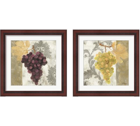 Acanthus and Paisley with Grapes 2 Piece Framed Art Print Set by Albena Hristova