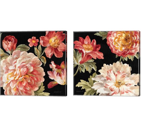 Mixed Floral IV Crop 2 Piece Canvas Print Set by Danhui Nai