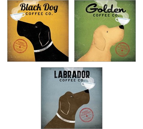 Dog Coffee Co. 3 Piece Art Print Set by Ryan Fowler