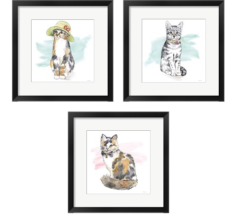 Fancy Cats 3 Piece Framed Art Print Set by Beth Grove