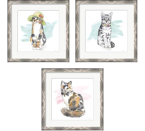 Fancy Cats 3 Piece Framed Art Print Set by Beth Grove
